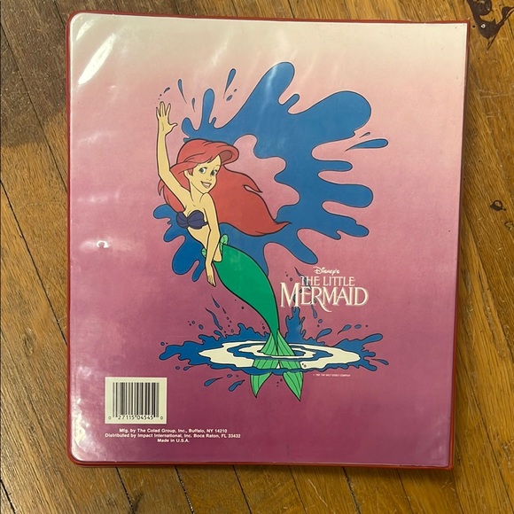 1991 Vintage The Little Mermaid Ariel School Binder - Picture 4 of 9